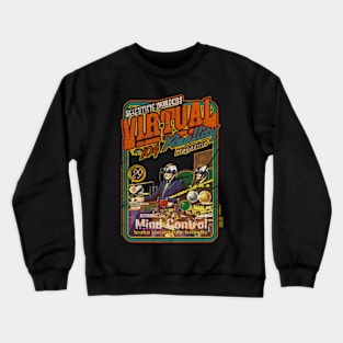 scientific  wonders virtual reality sci fi vintage magazine Crewneck Sweatshirt